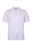 Melange Regular Fit Polo Tops Polos Short-sleeved Purple Scotch & Soda