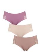 Seamless Tai W Lace 3-Pack Alushousut Brief Tangat Multi/patterned Mis...