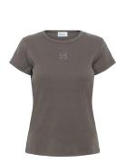 09 The Mandy Tee Tops T-shirts & Tops Short-sleeved Brown My Essential...