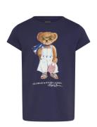 Polo Bear Cotton Jersey Tee Tops T-shirts Short-sleeved Navy Ralph Lau...