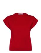 Sleeveless Fine-Knit Sweater Tops Knitwear Jumpers Red Mango