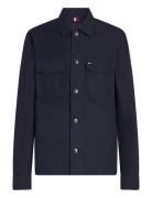 Cotton Nylon Shirt Jacket Tops Overshirts Navy Tommy Hilfiger