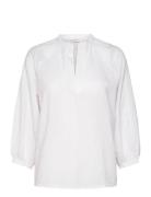 Linen Ss Blouse Tops Blouses Long-sleeved White GANT