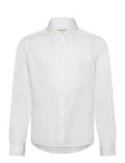 Cotton Linen Bd Ls Shirt Tops Shirts Long-sleeved Shirts White GANT