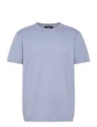 Thomas Knitted T-Shirt Tops T-shirts Short-sleeved Blue Clean Cut Cope...