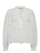 Mmtazzin Caza Blouse Tops Blouses Long-sleeved White MOS MOSH