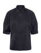 Belaurena Tops Shirts Short-sleeved Navy BOSS