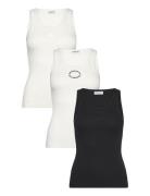 3 Pack Tank Top Tops T-shirts & Tops Sleeveless White H2O Fagerholt