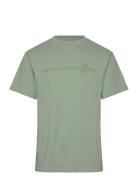 Tonal Opus Dot Stripe T-Shirt Tops T-shirts Short-sleeved Green Santa ...