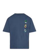 Minecraft Cotton T-Shirt Tops T-shirts Short-sleeved Navy Mango