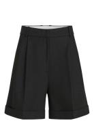 Linen Mix Pleated Short Bottoms Shorts Casual Shorts Black Tommy Hilfi...