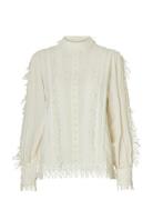 Slfsilja Ls Top Tops Blouses Long-sleeved White Selected Femme