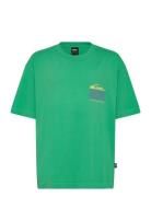 Gh Qs World Force Ss Yth Tops T-shirts Short-sleeved Green Quiksilver