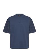 Te_Summerstripes Tops T-shirts Short-sleeved Navy BOSS