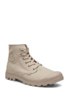 Mono Chrome Shoes Boots Ankle Boots Laced Boots Beige Palladium