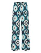 Crtiah Pant Bottoms Trousers Straight Leg Blue Cream
