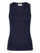 Fqhi-Top Tops T-shirts & Tops Sleeveless Navy FREE/QUENT