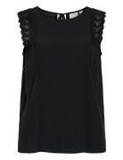 Vipernillu O-Neck Top Tops T-shirts & Tops Sleeveless Black Vila