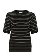 Kalizza Striped Knit Tops Knitwear Jumpers Black Kaffe