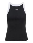 Gzdrew Contrast Logo Tank Tops T-shirts & Tops Sleeveless Black Gestuz