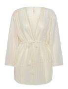 Beach Crochet Kaftan Rantavaatteet Cream Hunkemöller