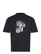 T-Shirt Tops T-shirts Short-sleeved Navy Armani Exchange