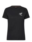 C_Elogo_21 Tops T-shirts & Tops Short-sleeved Black BOSS