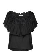 Cmmolly-Blouse Tops Blouses Short-sleeved Black Copenhagen Muse