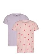 T Shirt Ss 2 Pack Tops T-shirts Short-sleeved Pink Lindex