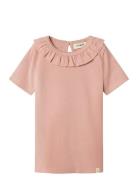 Nmflalo Tan Ss Slim Top Lil Tops T-shirts Short-sleeved Pink Lil'Ateli...