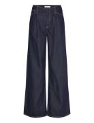 Wideleg Denim Trousers With Frayed Waist Bottoms Jeans Wide Black Mang...