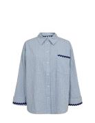 Nuyazmin Shirt Tops Shirts Long-sleeved Blue Nümph