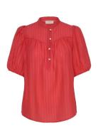 Blouse Tops Blouses Short-sleeved Red FREE/QUENT