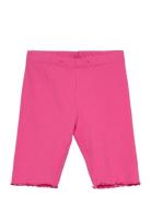 Biker Pants 2X2 Rib Bottoms Shorts Pink Lindex