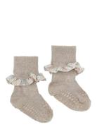 Non-Slip Socks - Bamboo / Liberty Jarrusukat Beige GoBabyGo
