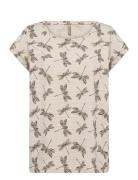 Sc-Galina Tops T-shirts & Tops Short-sleeved Beige Soyaconcept