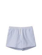 Striped Seersucker Swim Trunks Uimashortsit Blue Lexington Clothing