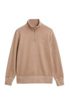 Sunfaded Half Zip Sweat Tops Sweat-shirts & Hoodies Sweat-shirts Beige...