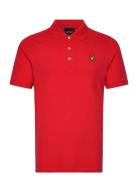 Plain Polo Shirt Tops Polos Short-sleeved Red Lyle & Scott