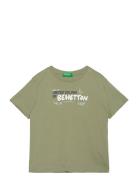 T-Shirt Tops T-shirts Short-sleeved Green United Colors Of Benetton