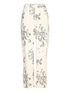 Maria Long Trousers Bottoms Trousers Wide Leg Cream Stylein