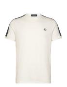 Contrast Tape Ringer Tee Tops T-shirts Short-sleeved White Fred Perry