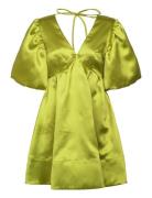 Dana Open Back Mini Dress Lyhyt Mekko Green Malina
