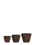 Urtepotte, Hdfunnel, Antik Brun Home Decoration Flower Pots Brown Hous...