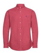 Custom Fit Garment-Dyed Oxford Shirt Tops Shirts Casual Pink Polo Ralp...