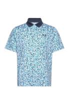 Ua Matchplay Printed Polo Tops Polos Short-sleeved Blue Under Armour