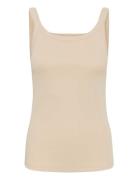 Kacarna Tank Top Tops T-shirts & Tops Sleeveless Beige Kaffe