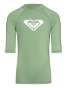 Wholehearted Ss Tops T-shirts Short-sleeved Green Roxy