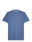 Overdyed Center Chest Loose R T Tops T-shirts Short-sleeved Blue G-Sta...