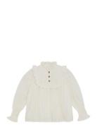 Blouse Ls Tops Blouses & Tunics White En Fant